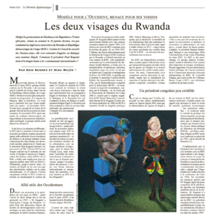 Erik Kennes et Nina Wilén : Les deux visages du Rwanda